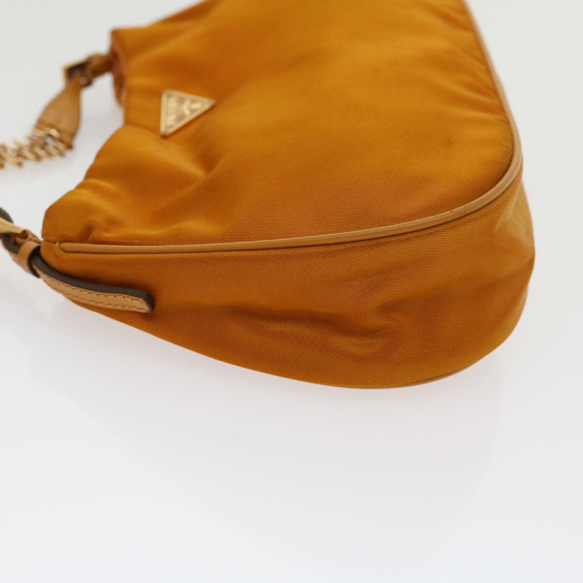 Prada Chain Shoulder Bag Nylon Orange