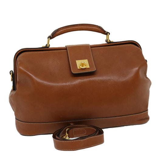 Luxury CELINE Hand Bag Leather 2way Brown am2746g