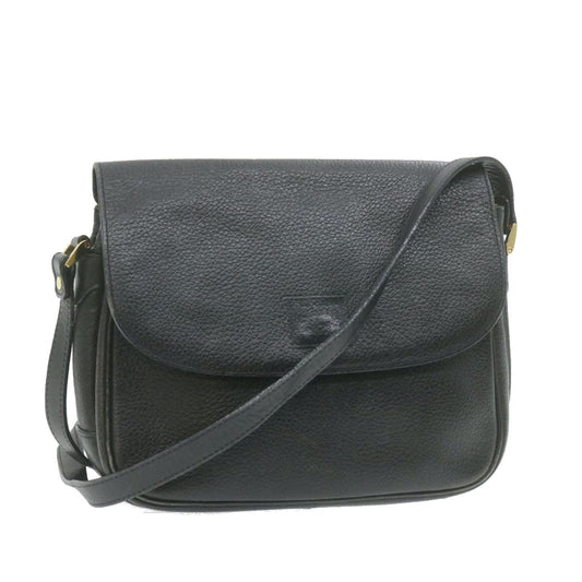 Burberry Nova Check Shoulder Bag Leather Black Auth am636g