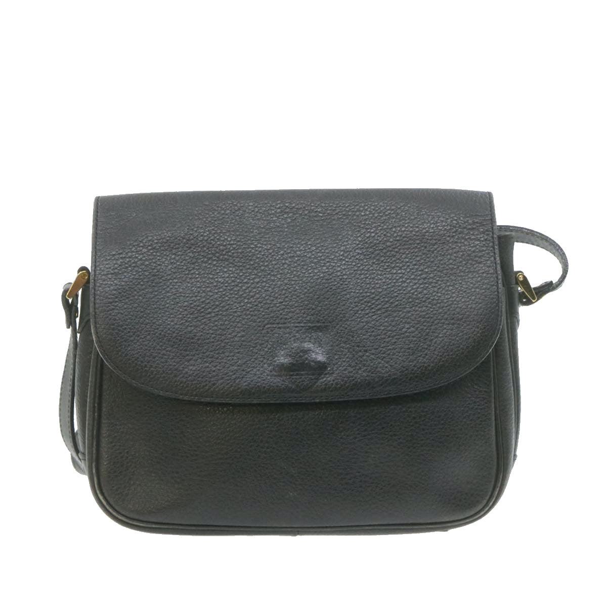 Burberry Nova Check Shoulder Bag Leather Black Auth am636g