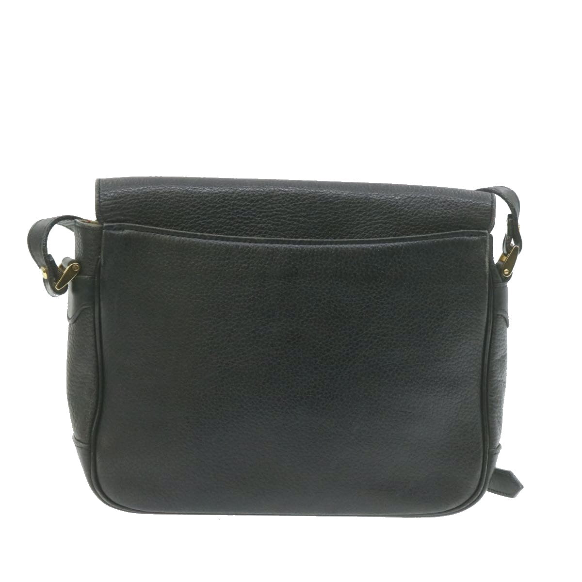 Burberry Nova Check Shoulder Bag Leather Black Auth am636g