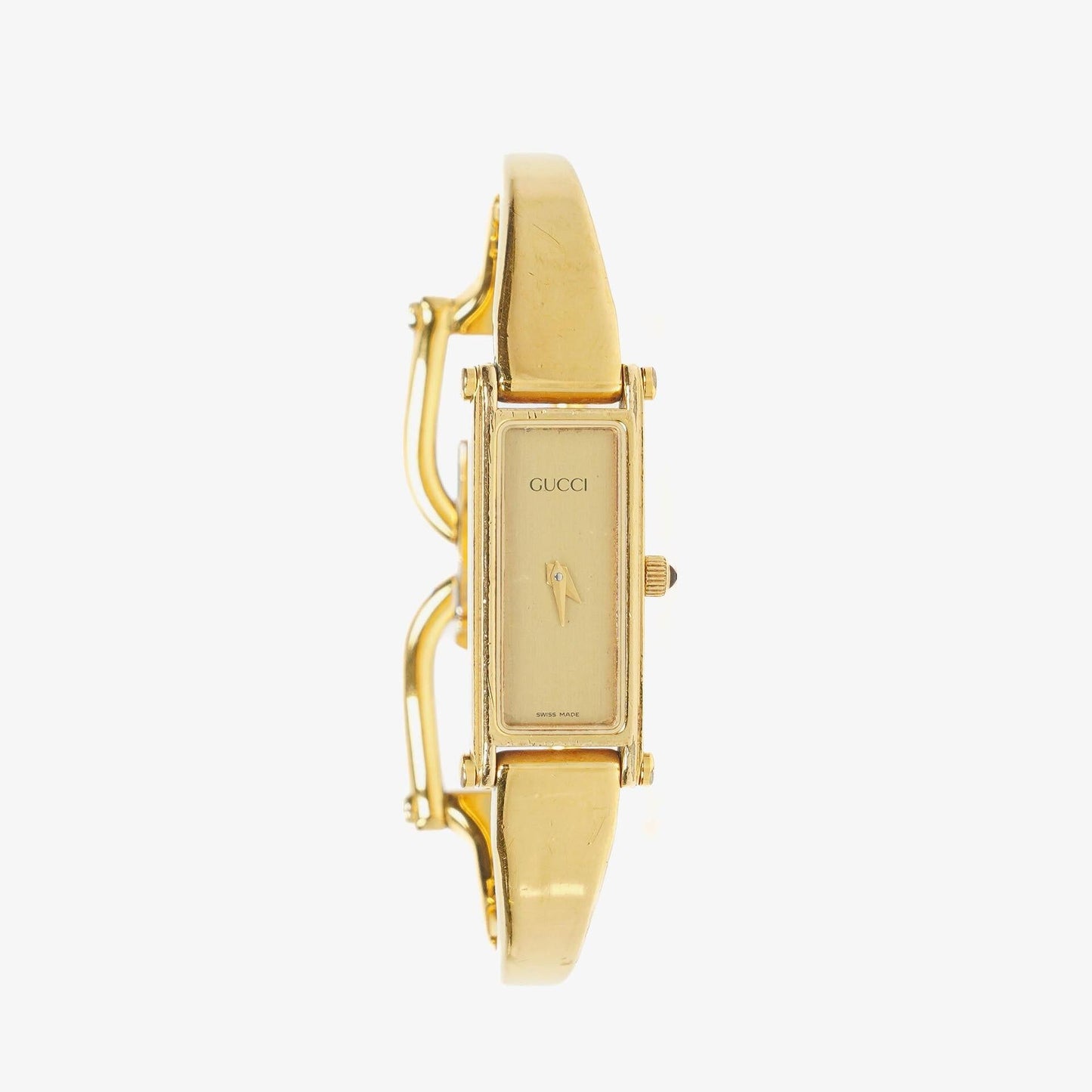Gucci 1500 Rectangular Gold-Tone Stainless Steel Watch