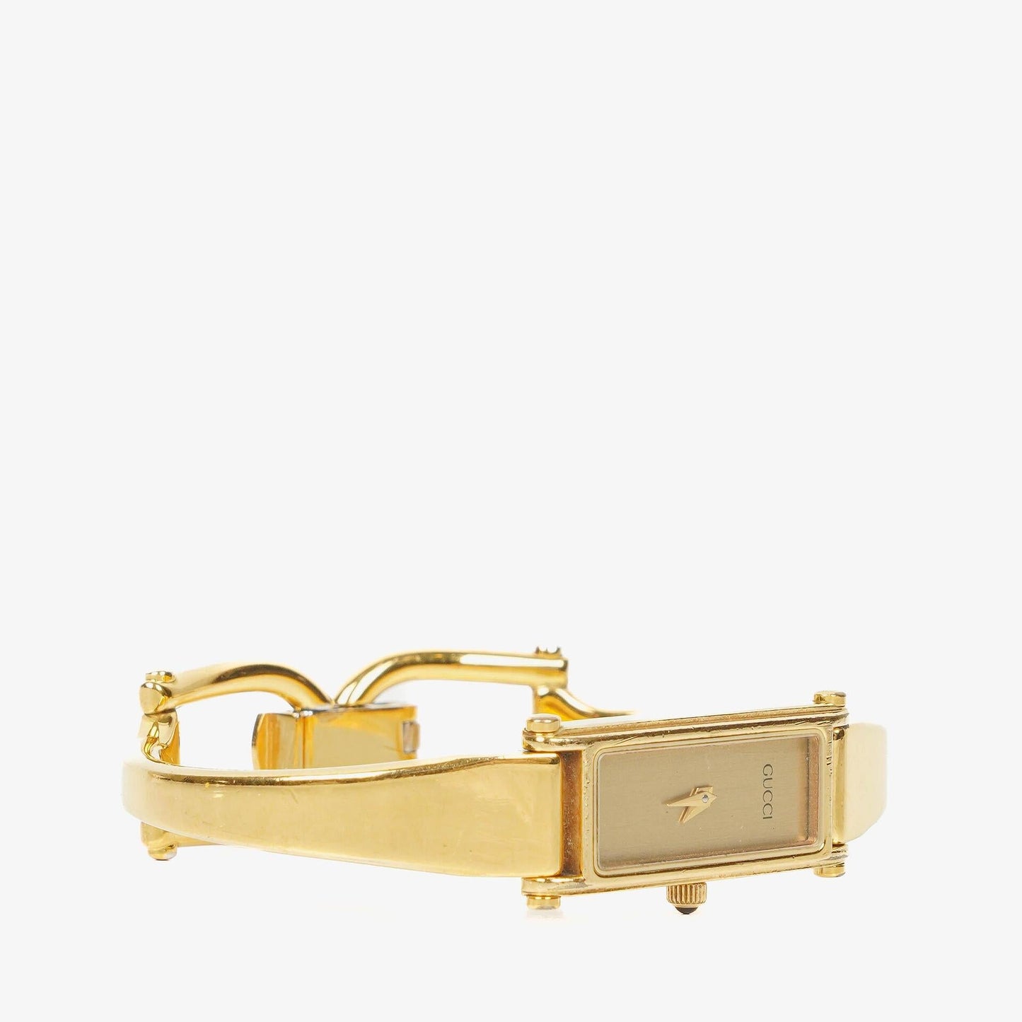 Gucci 1500 Rectangular Gold-Tone Stainless Steel Watch