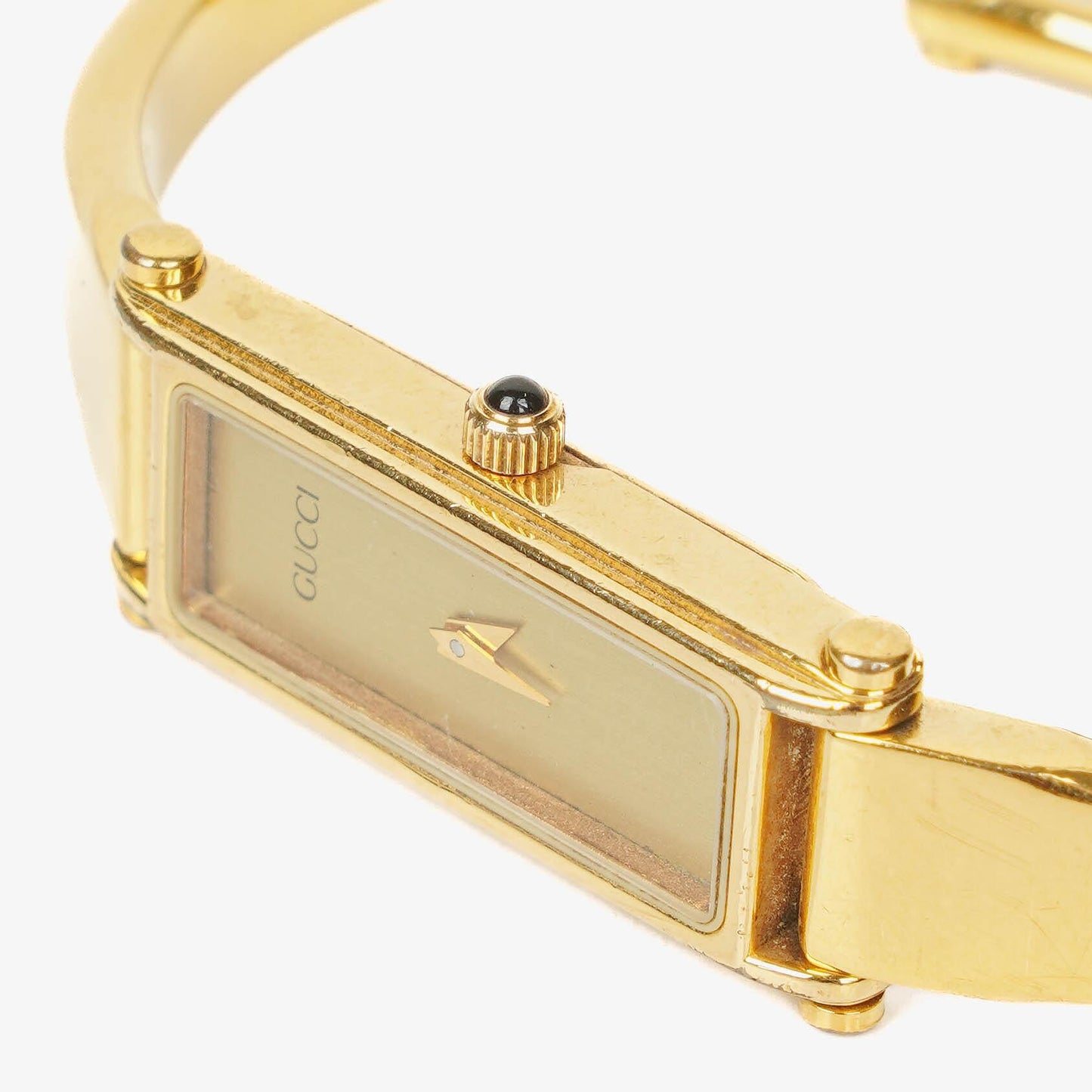 Gucci 1500 Rectangular Gold-Tone Stainless Steel Watch
