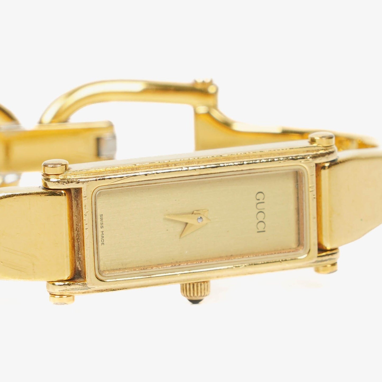 Gucci 1500 Rectangular Gold-Tone Stainless Steel Watch