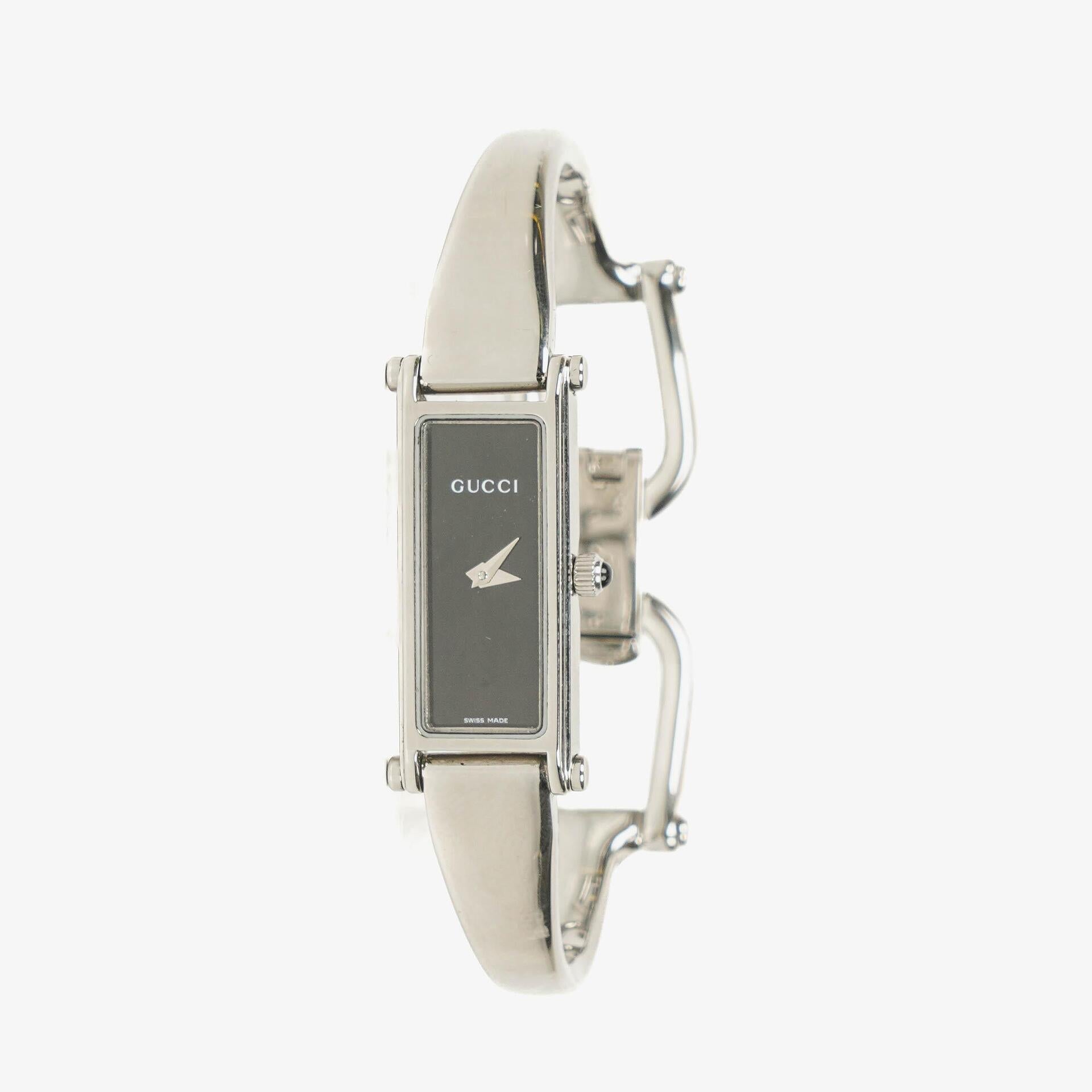 Gucci 1500L Rectangular Stainless Steel Watch