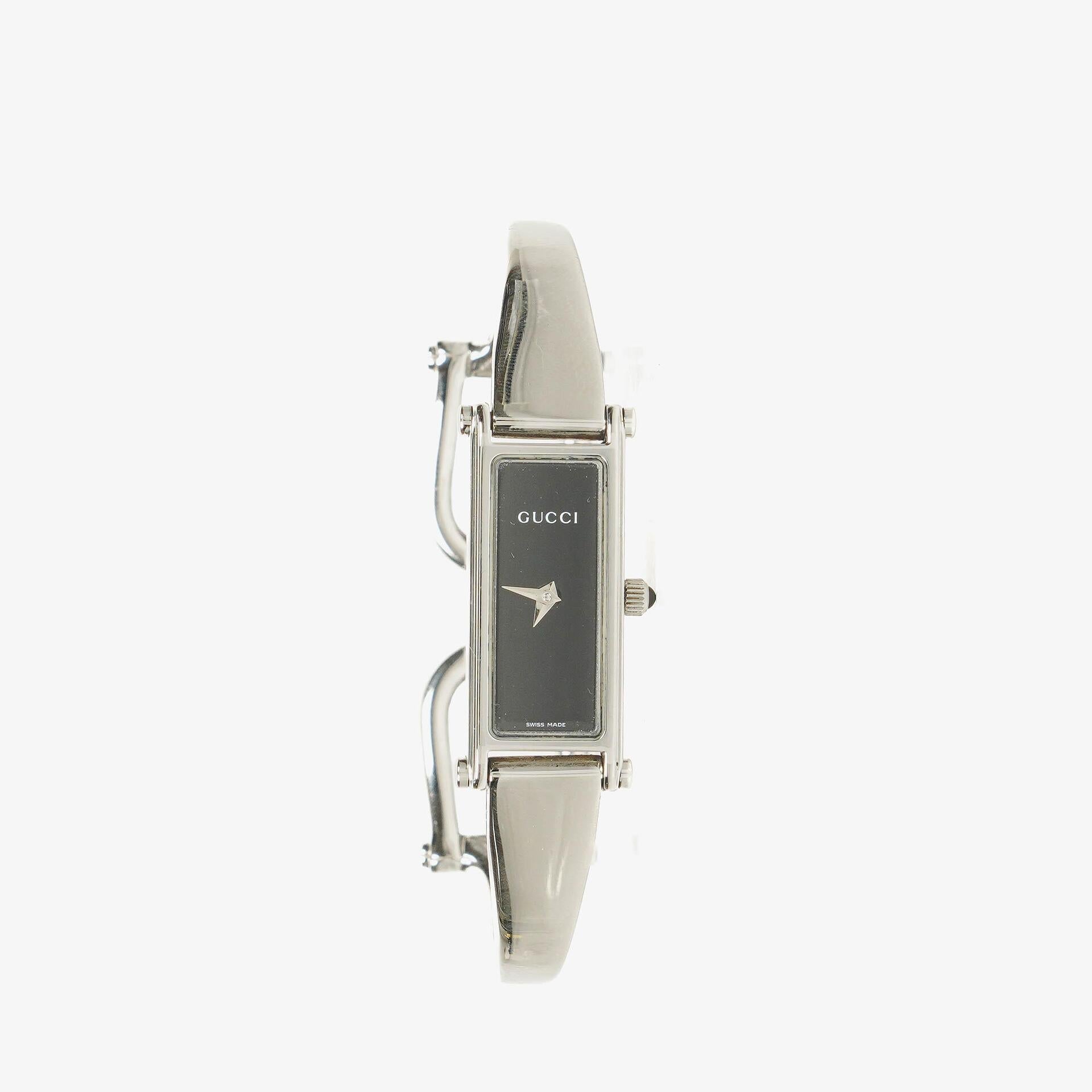 Gucci 1500L Rectangular Stainless Steel Watch