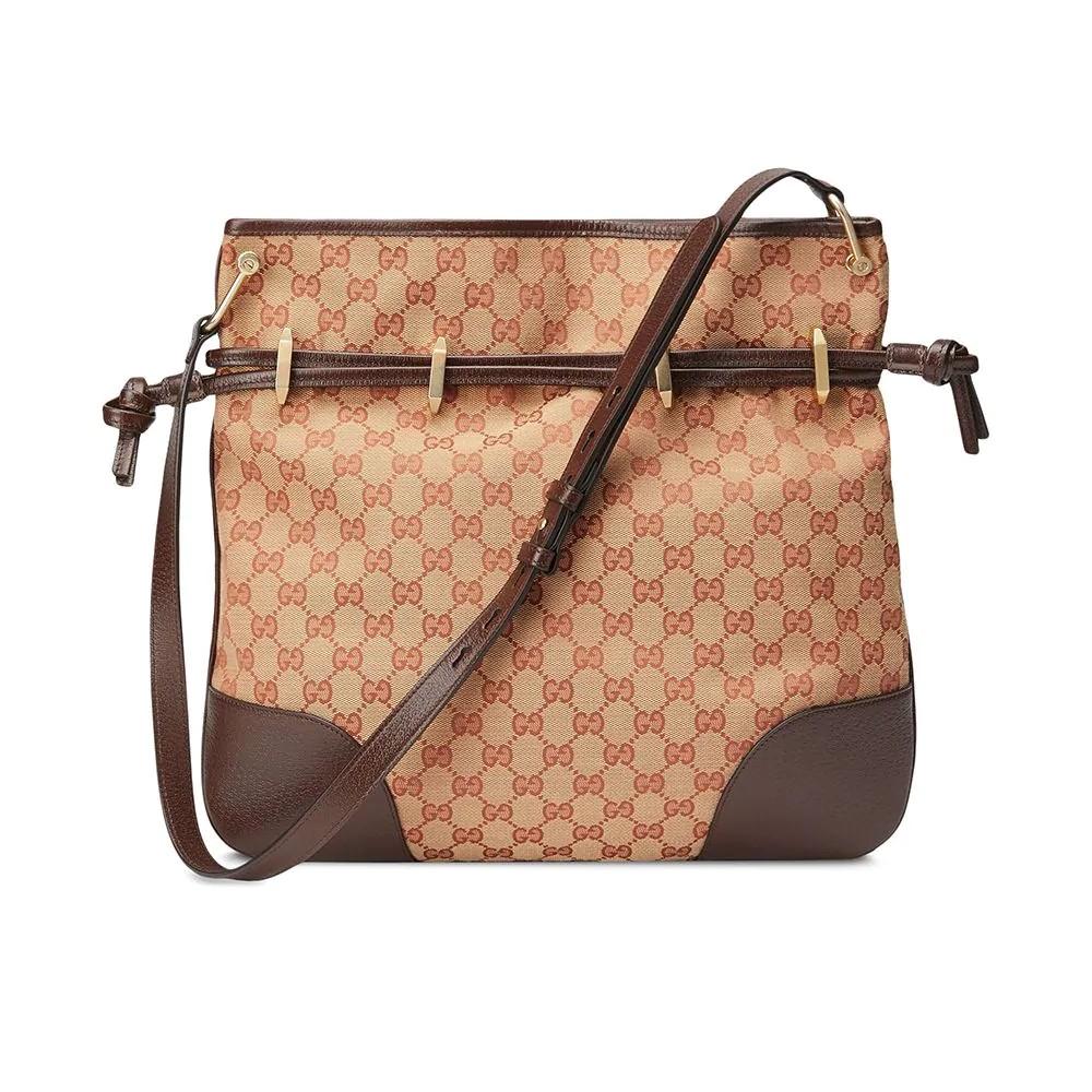 Gucci Monogram Leather Canvas Crossbody