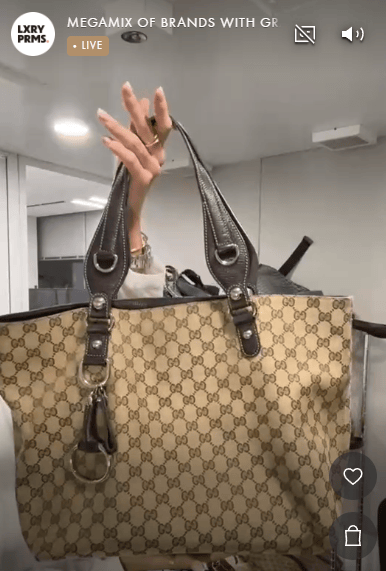 Gucci Leather Canvas Tote