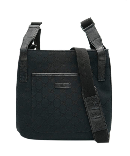 Gucci Lou Leather Canvas Crossbody