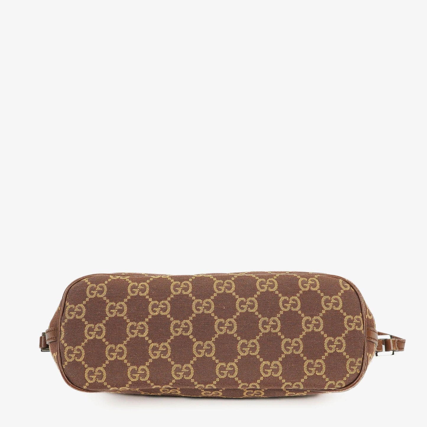 Gucci Baguette Pochette Boat Brown GG Monogram Bag