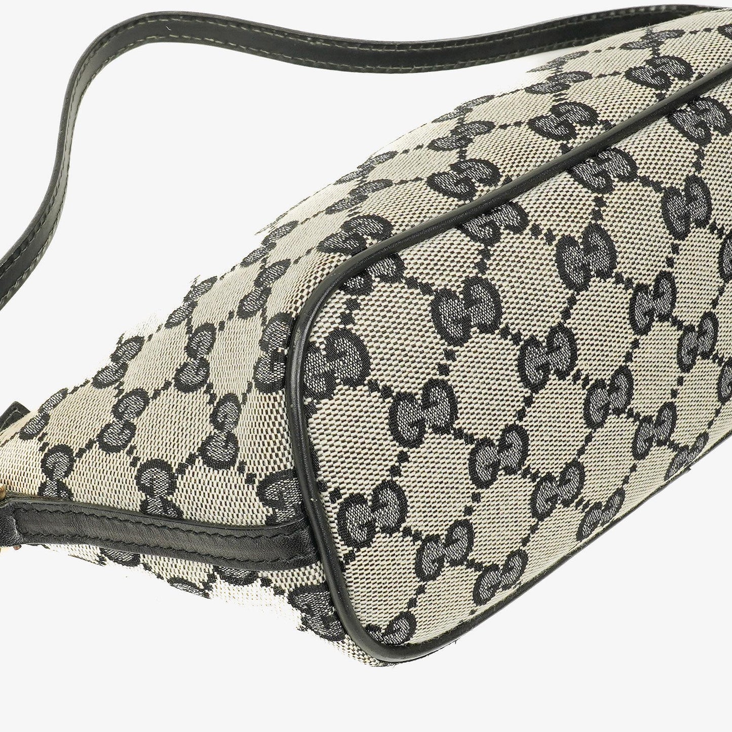 Gucci Baguette Pochette Boat Grey GG Monogram Bag