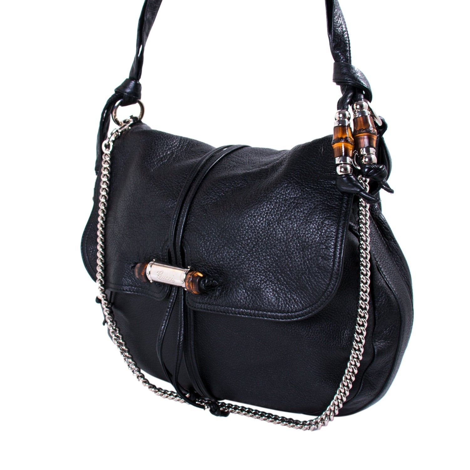 Gucci Bamboo Leather Chain Shoulder Bag