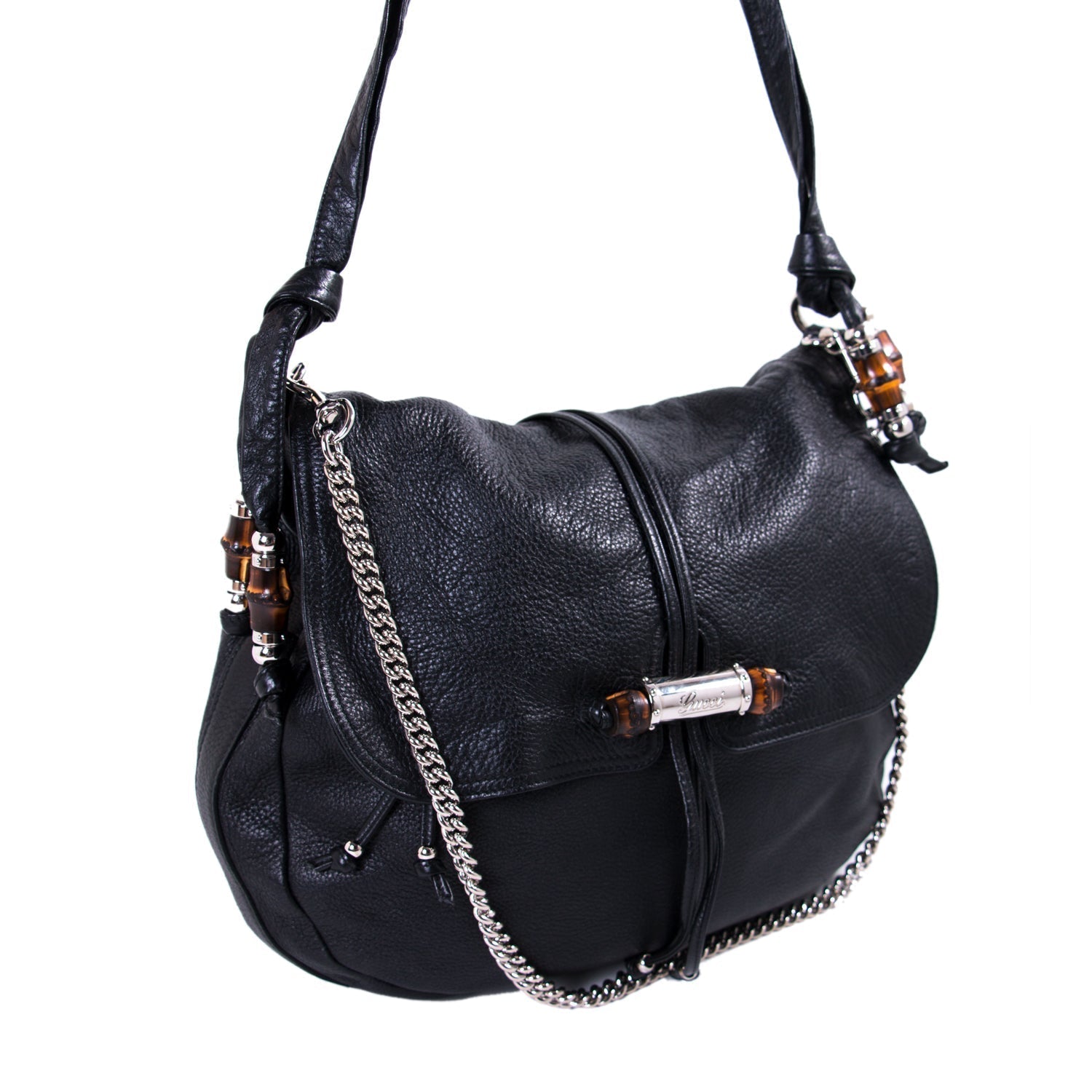 Gucci Bamboo Leather Chain Shoulder Bag