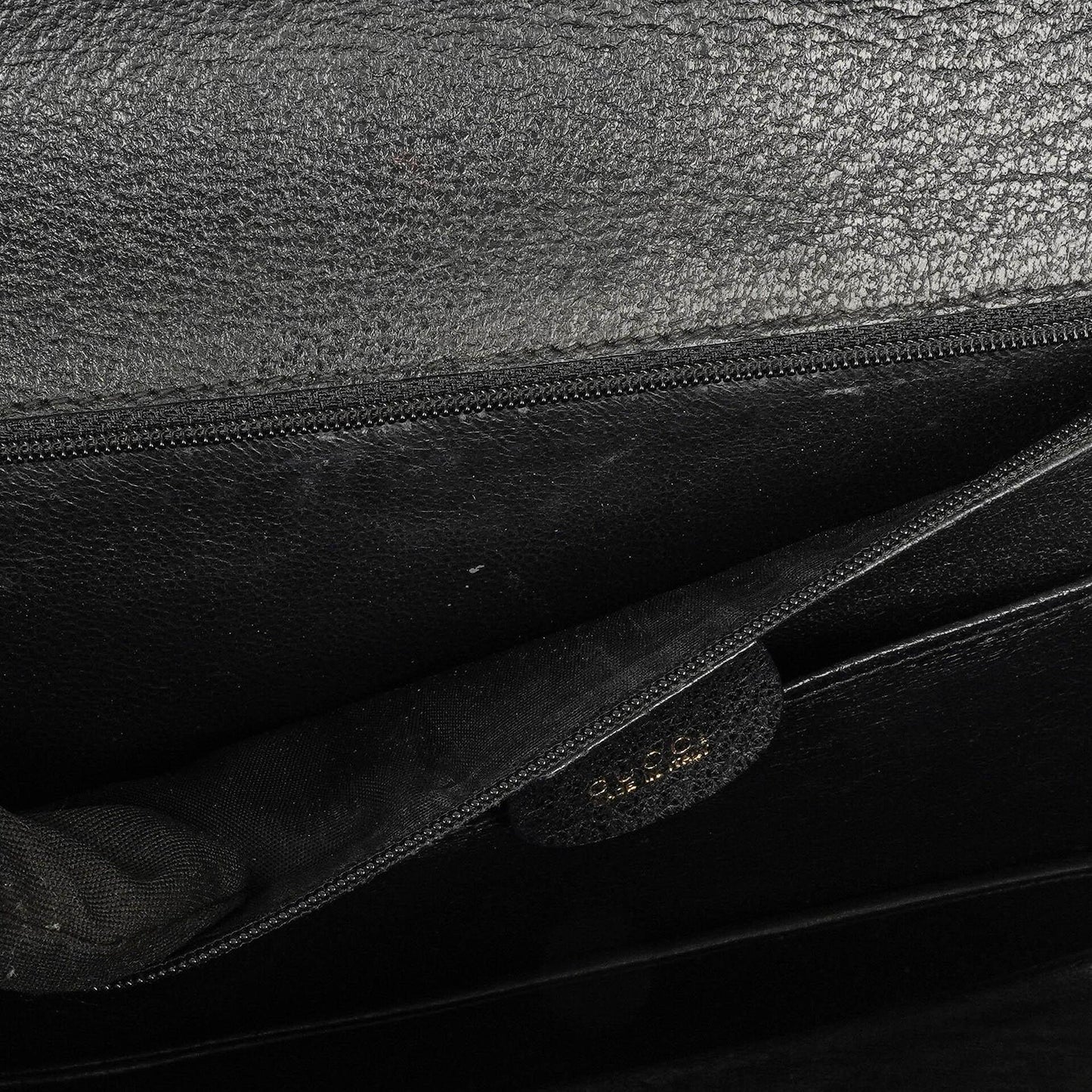 Gucci Bamboo Top Handle Black Leather Bag