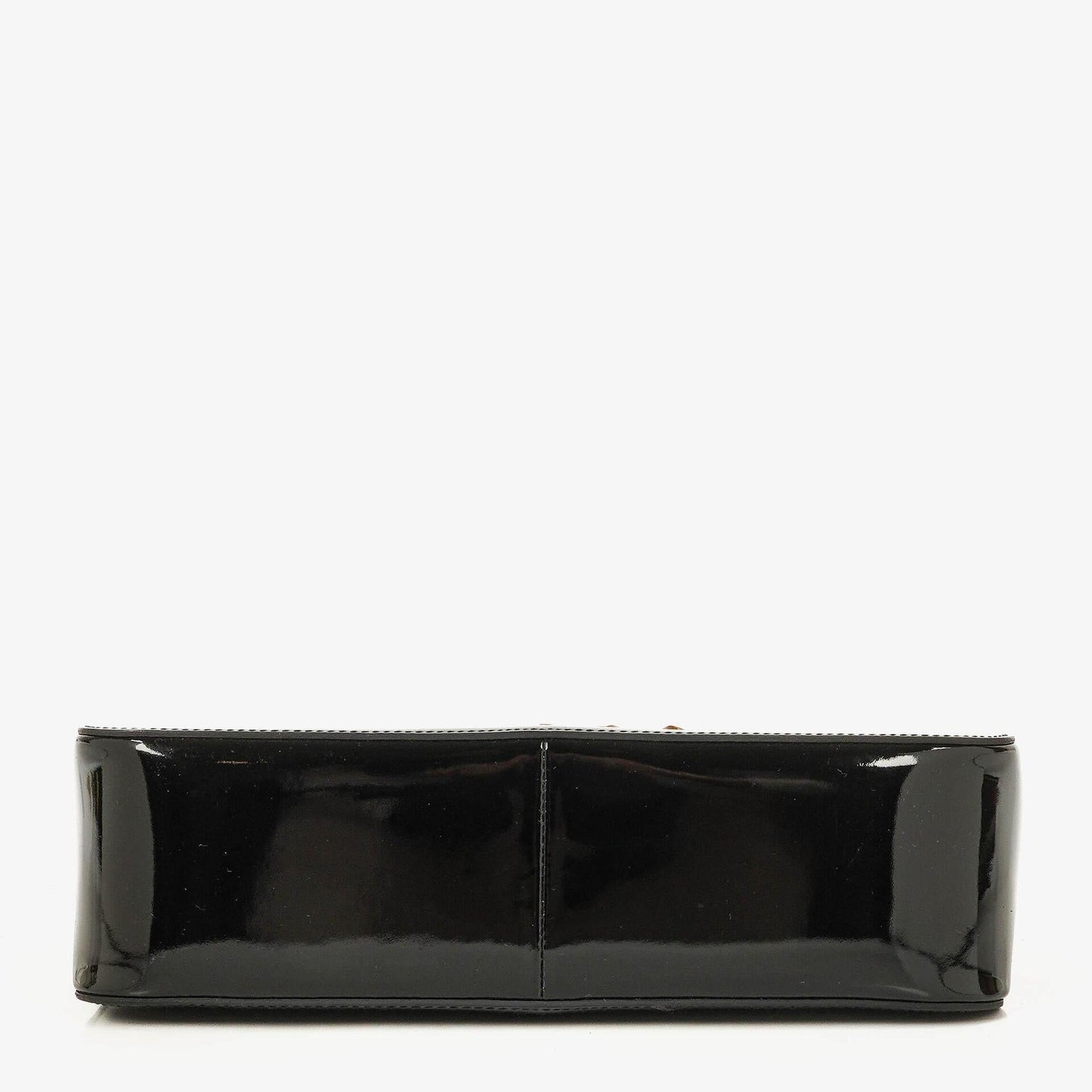 Gucci Bamboo Top Handle Black Patent Leahter Bag