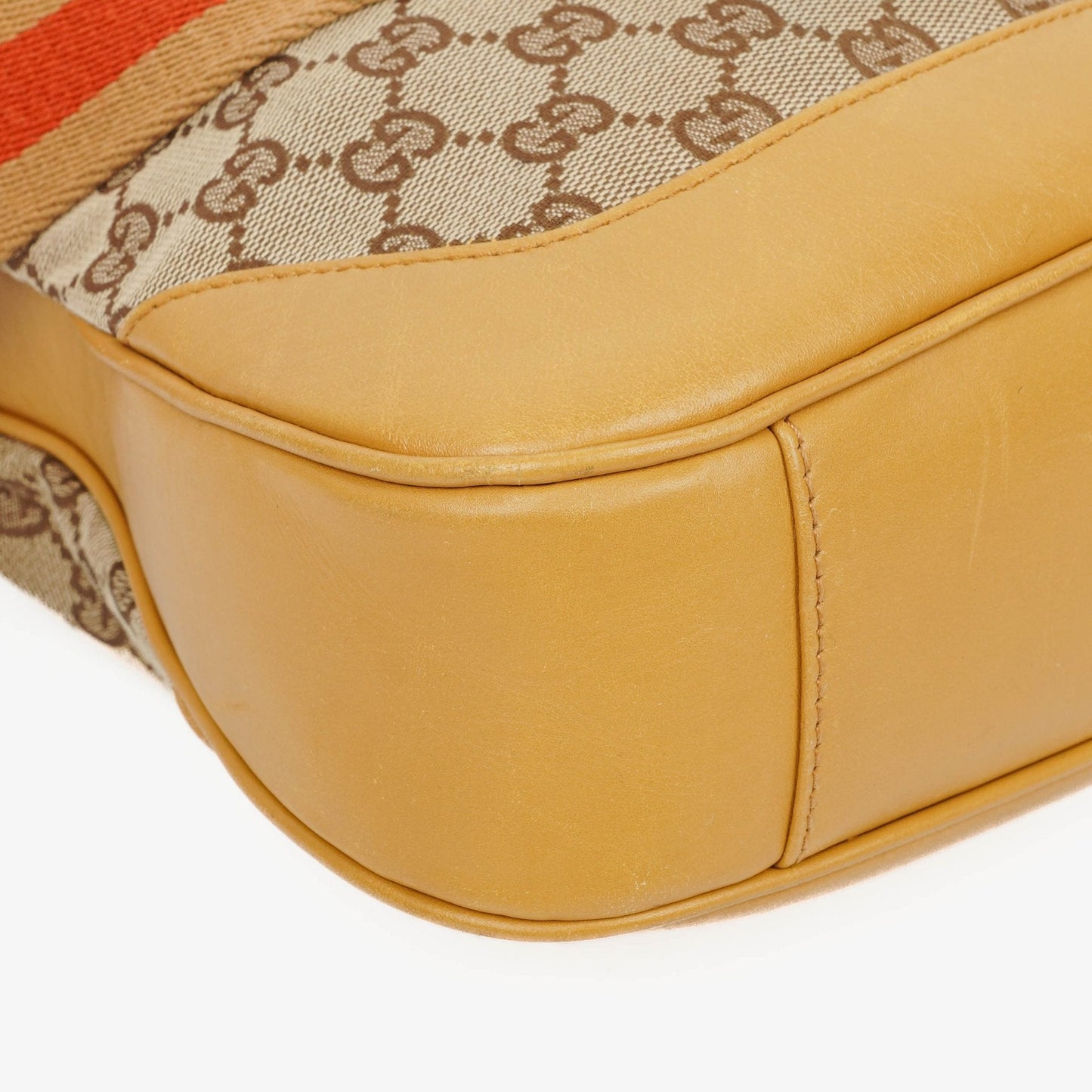 Gucci Bamboo Top Handle GG Canvas and Leather Hobo Bag
