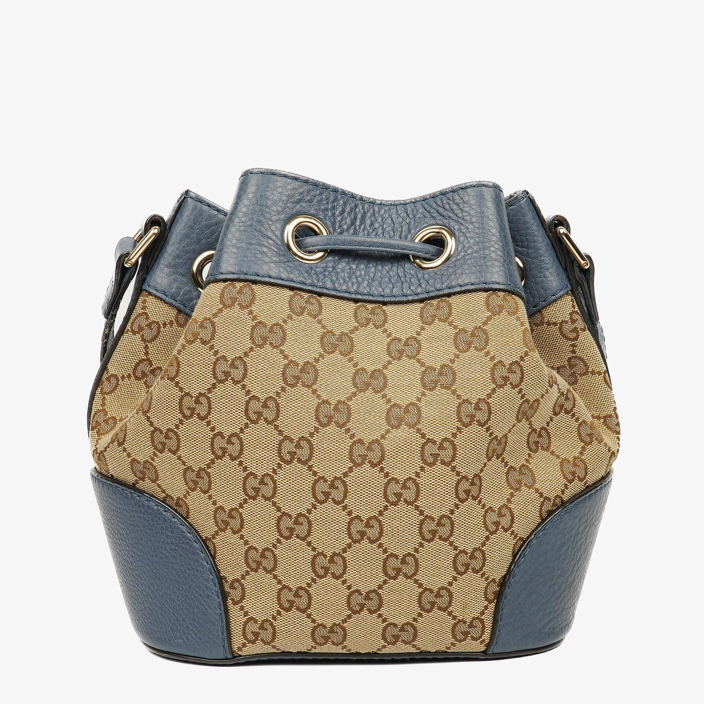 Gucci Beige Ebony Washed Ink Monogram Cellarius Calfskin Bucket Bag