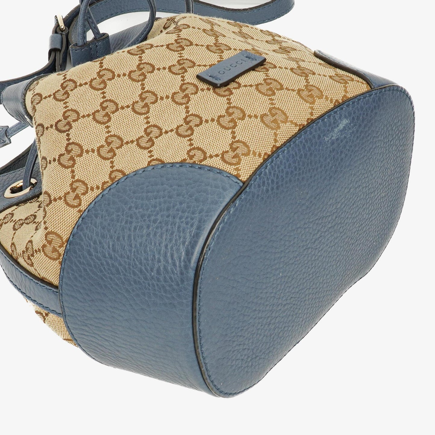 Gucci Beige Ebony Washed Ink Monogram Cellarius Calfskin Bucket Bag