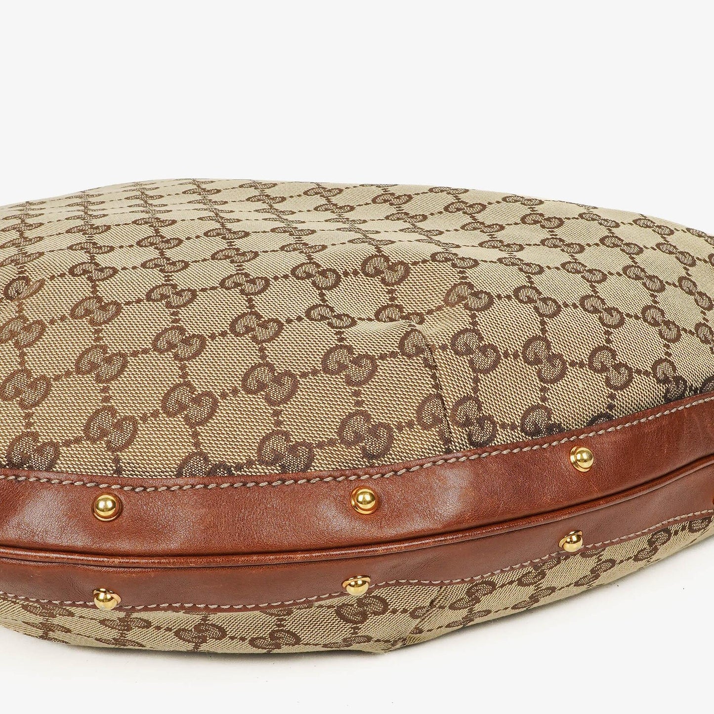 Gucci Beige/Brown GG Fabric Canvas Hobo Bag