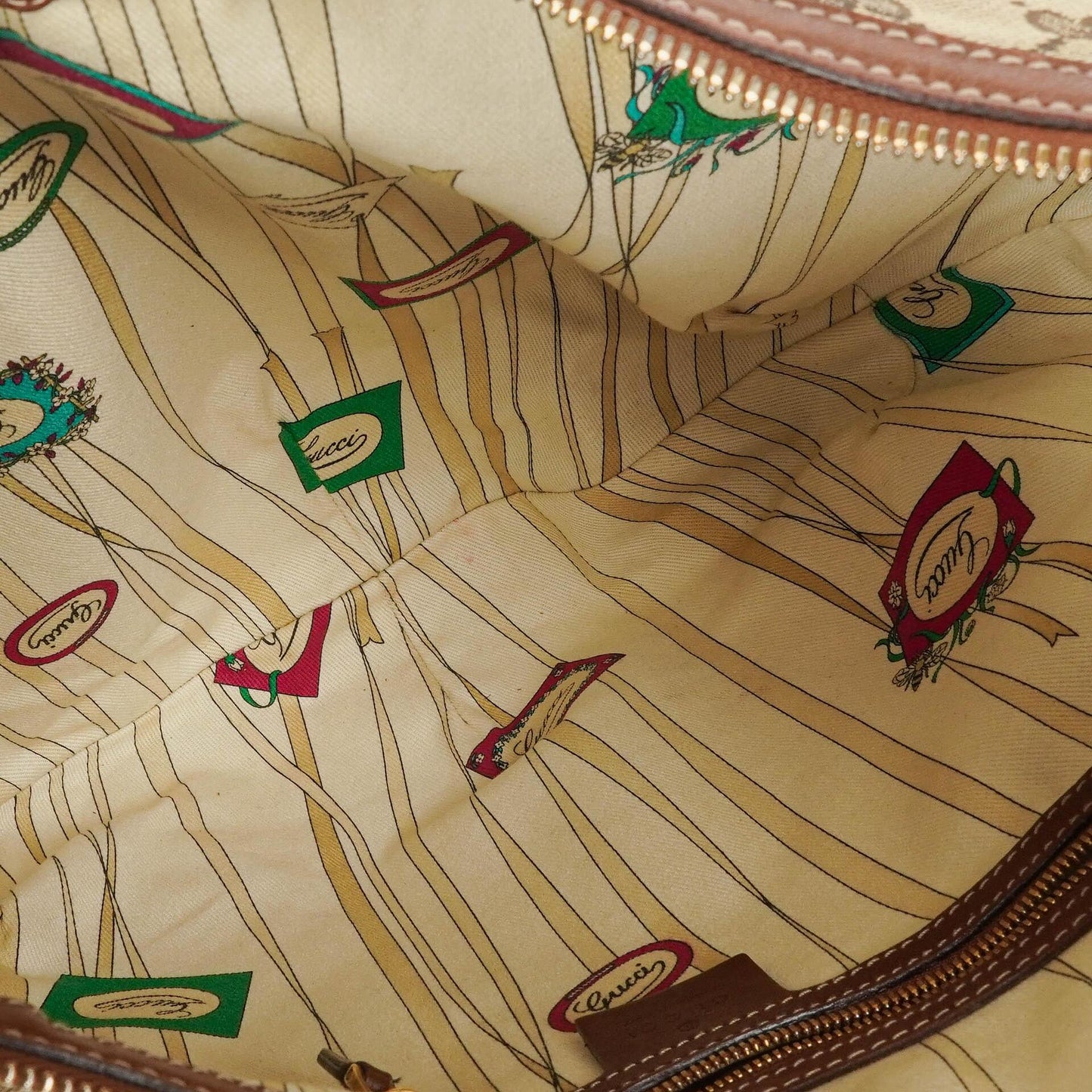 Gucci Beige/Brown GG Fabric Canvas Hobo Bag