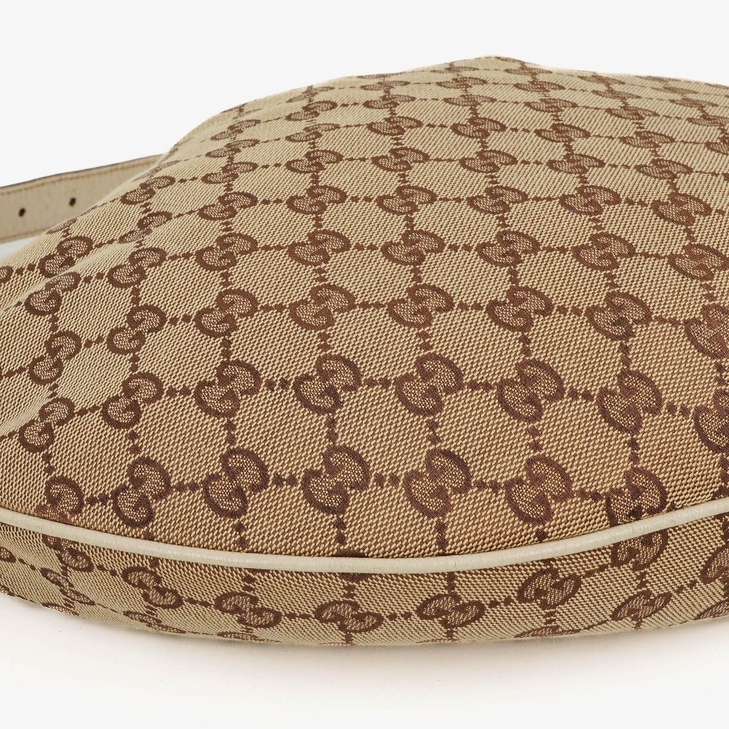 Gucci Beige/Ebony GG Fabric Canvas Hobo Bag