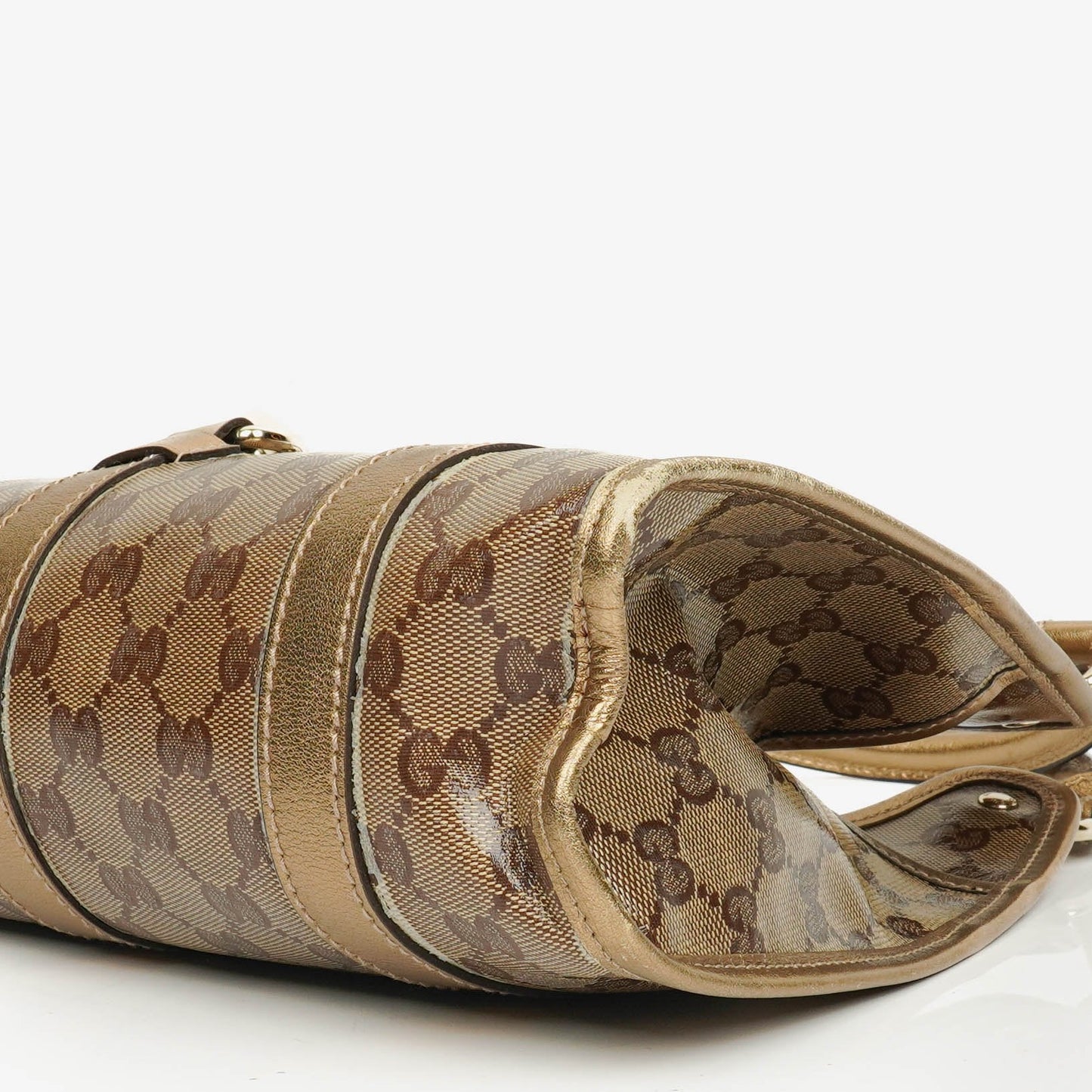 Gucci Beige/Gold Crystal Coated Canvas Joy Shoulder Bag