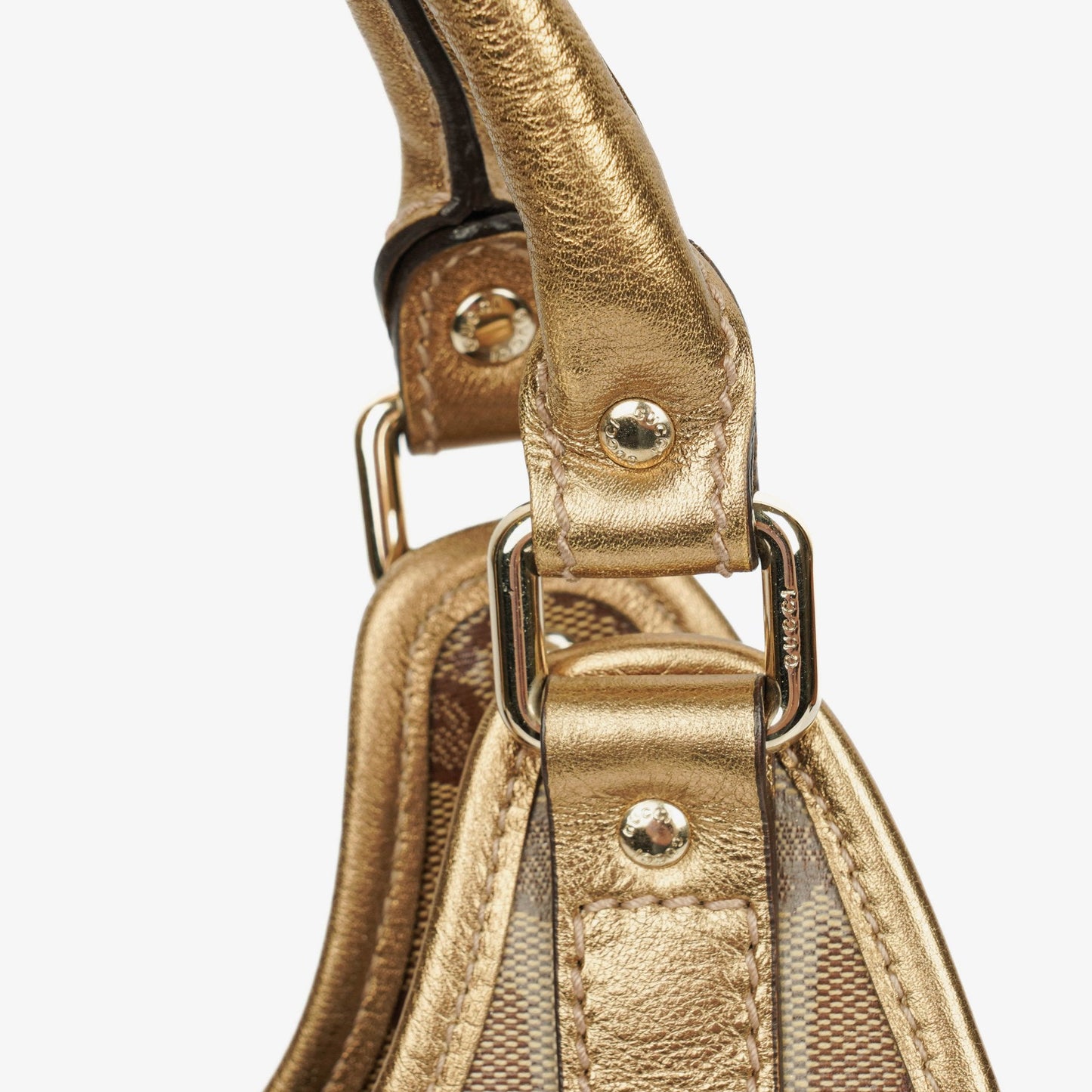 Gucci Beige/Gold Crystal Coated Canvas Joy Shoulder Bag