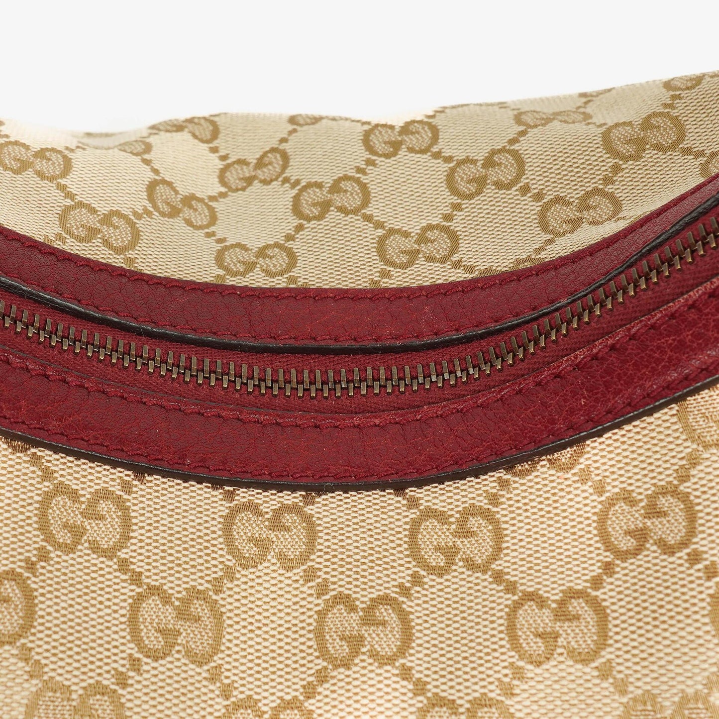 Gucci Beige/Red GG Canvas Miss GG Original Hobo Bag