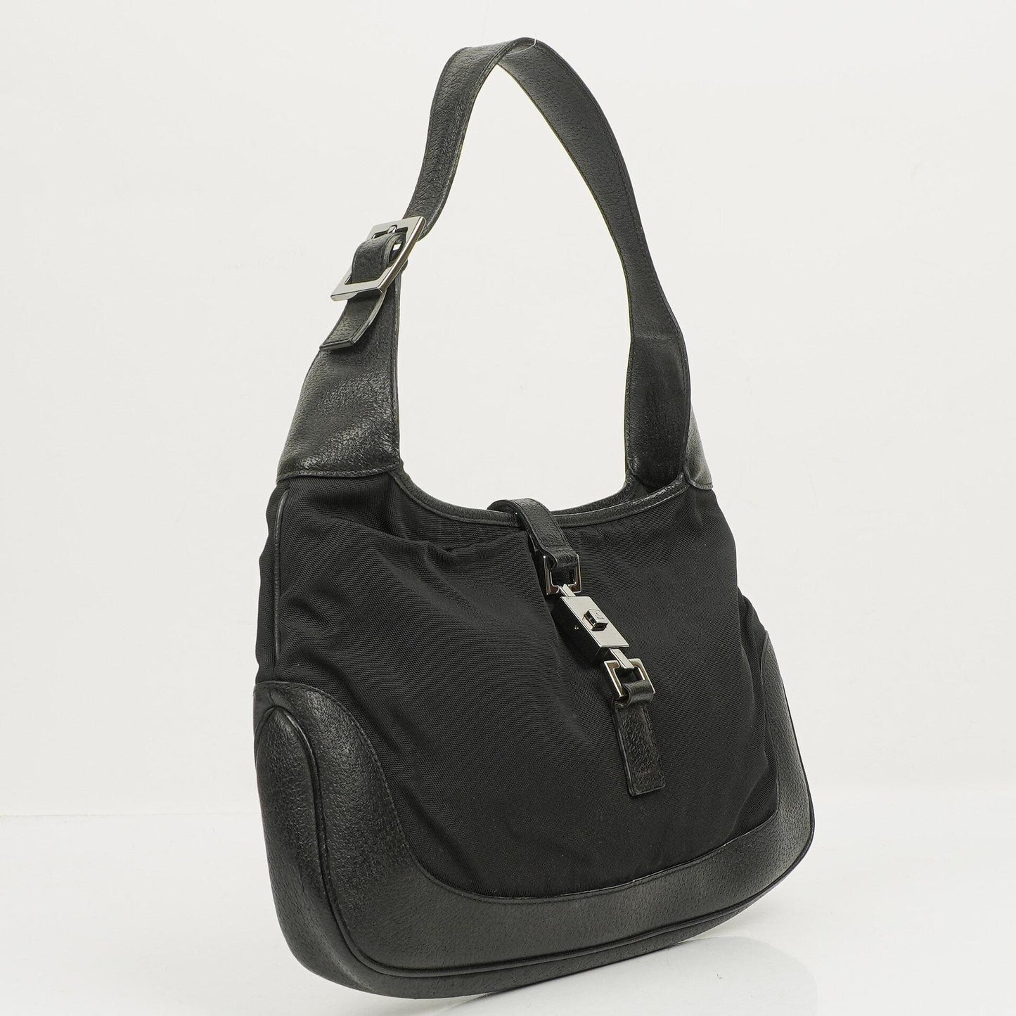 Gucci Black Canvas And Leather Jackie Medium Vintage Shoulder Bag