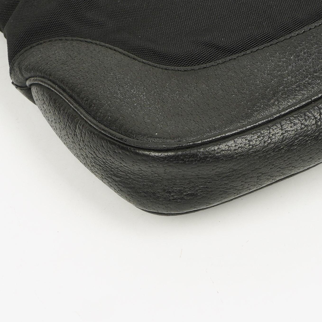 Gucci Black Canvas And Leather Jackie Medium Vintage Shoulder Bag