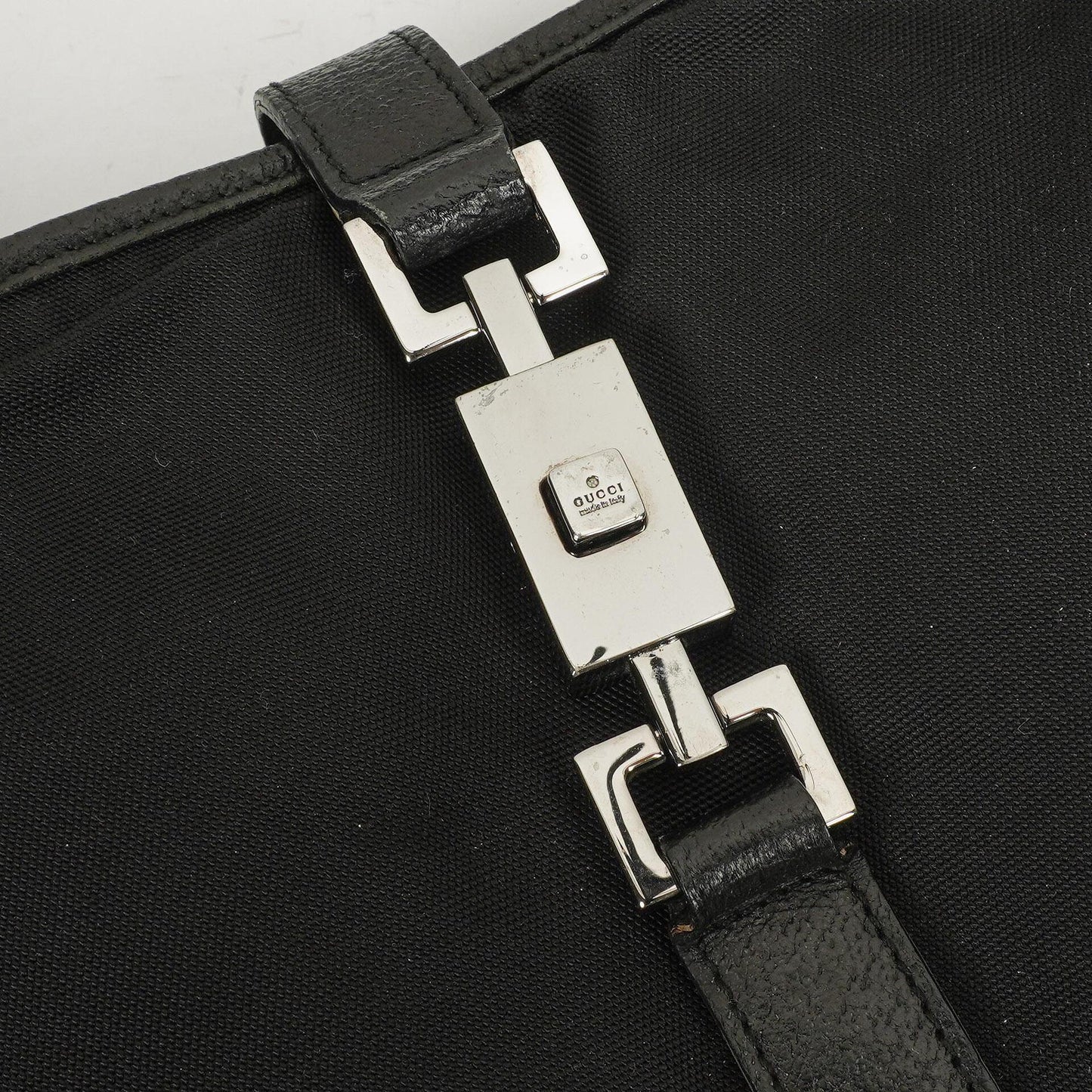 Gucci Black Canvas And Leather Jackie Medium Vintage Shoulder Bag