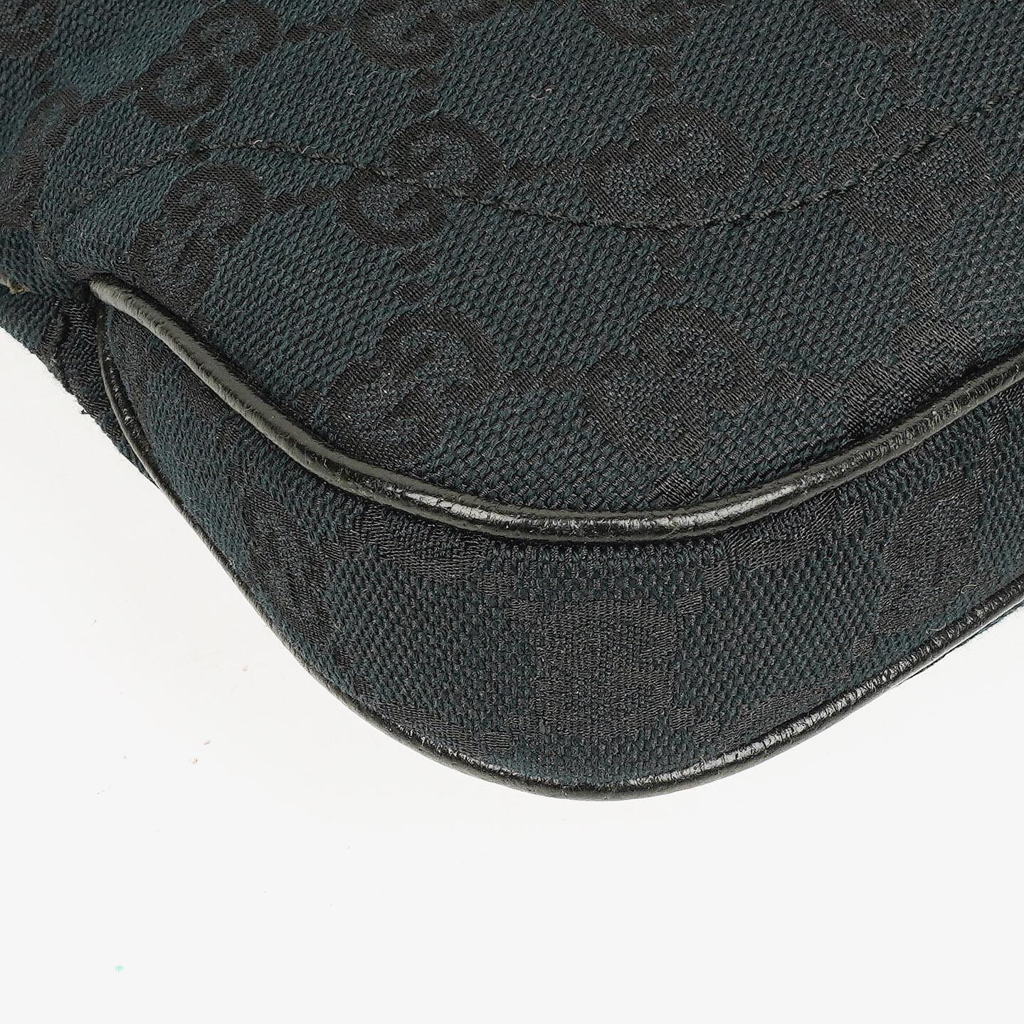 Gucci Black Canvas And Leather Mini Jackie Vintage Shoulder Bag
