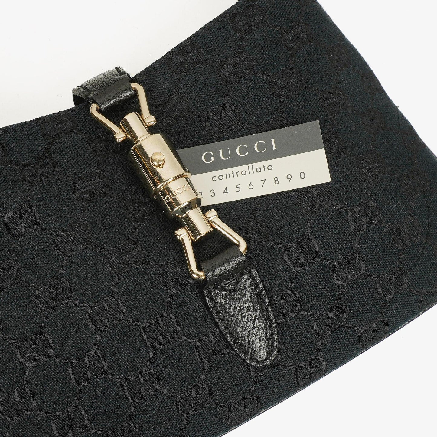 Gucci Black Canvas And Leather Mini Jackie Vintage Shoulder Bag