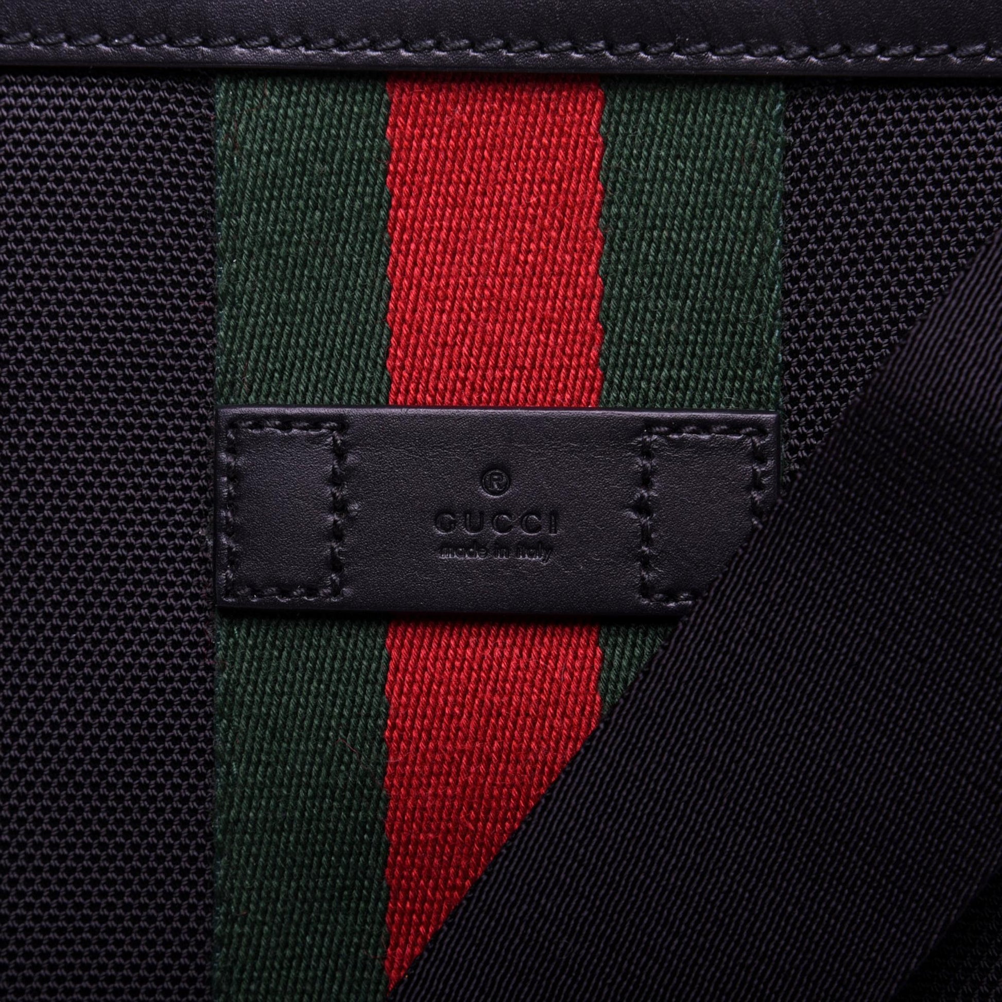 Gucci Monogram Nylon Leather Canvas Crossbody