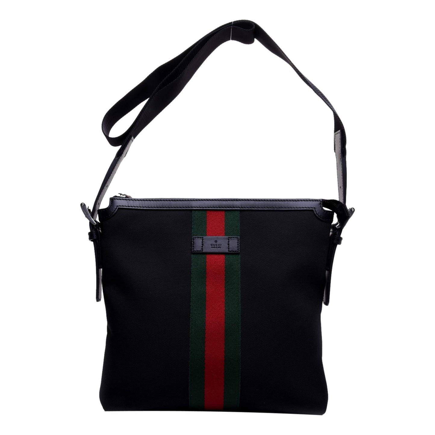 Gucci Monogram Nylon Leather Canvas Crossbody