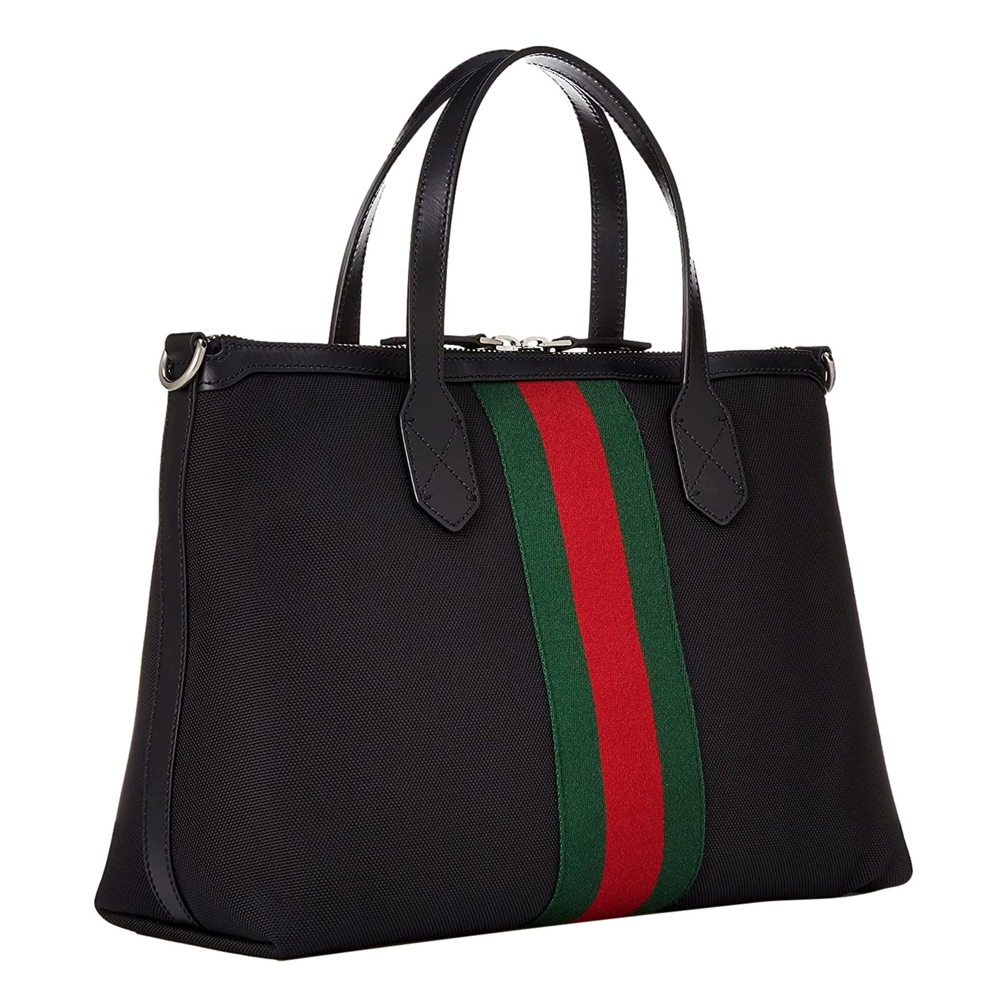 Gucci Monogram Nylon Leather Canvas Tote