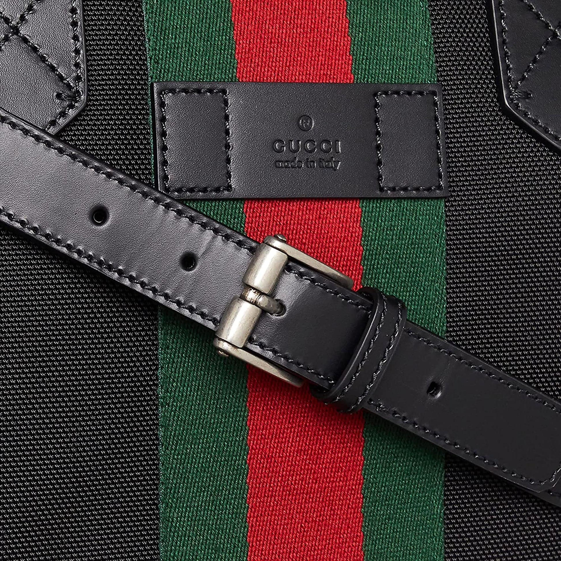 Gucci Monogram Nylon Leather Canvas Tote
