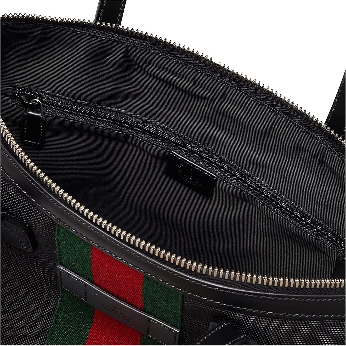 Gucci Monogram Nylon Leather Canvas Tote