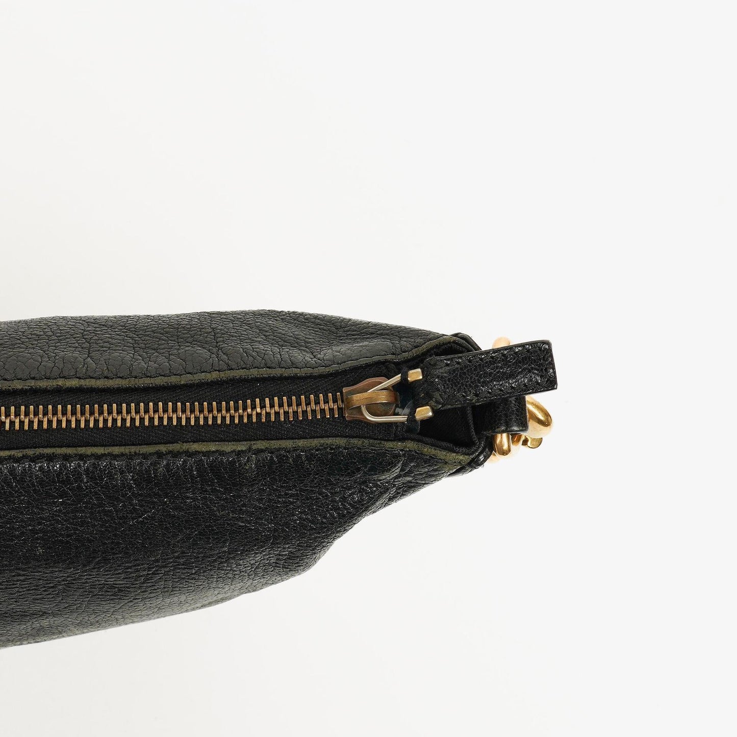 Gucci Black Leather GG Logo Blondie Shoulder Bag