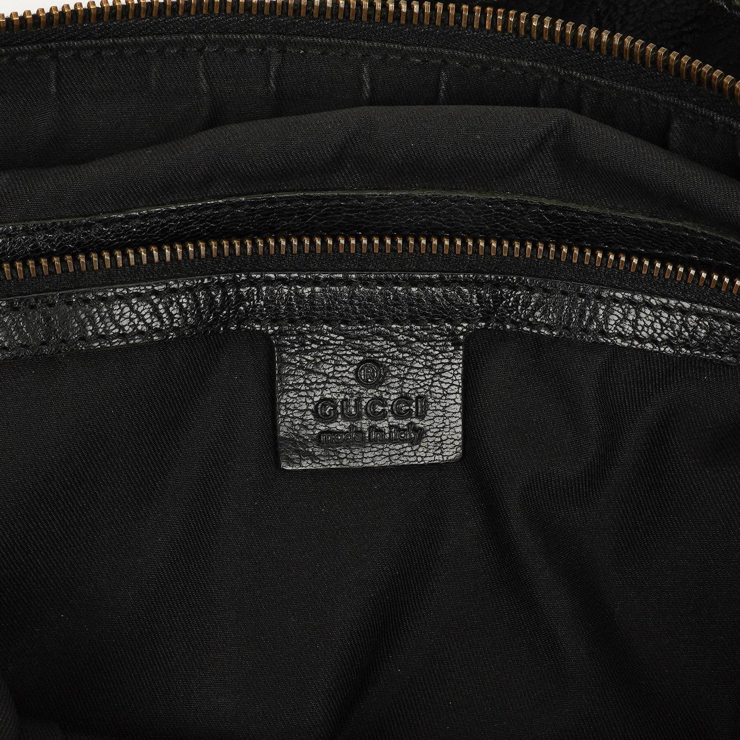 Gucci Black Leather GG Logo Blondie Shoulder Bag