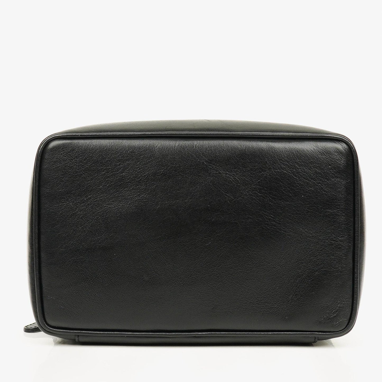 Gucci Black Leather Horsebit Vanity Bag
