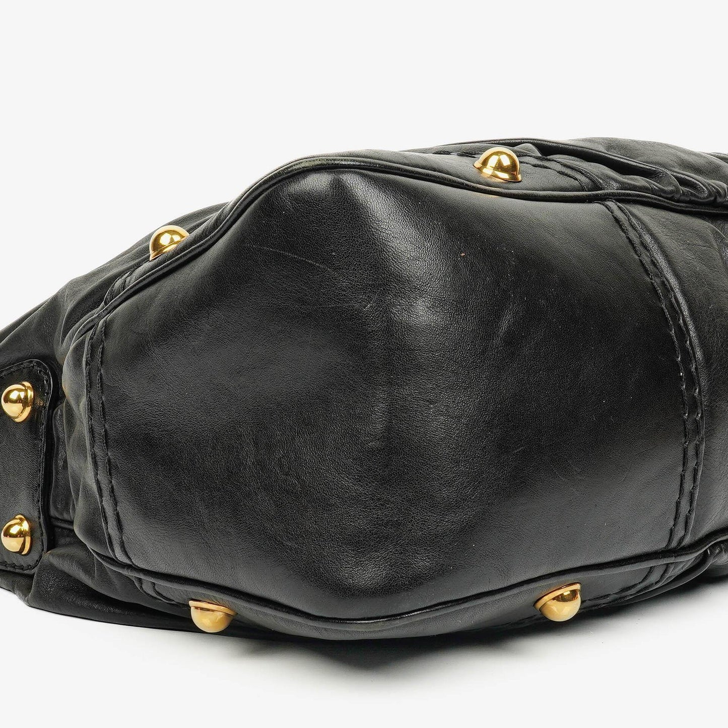 Gucci Black Leather Medium Jockey Hobo Bag
