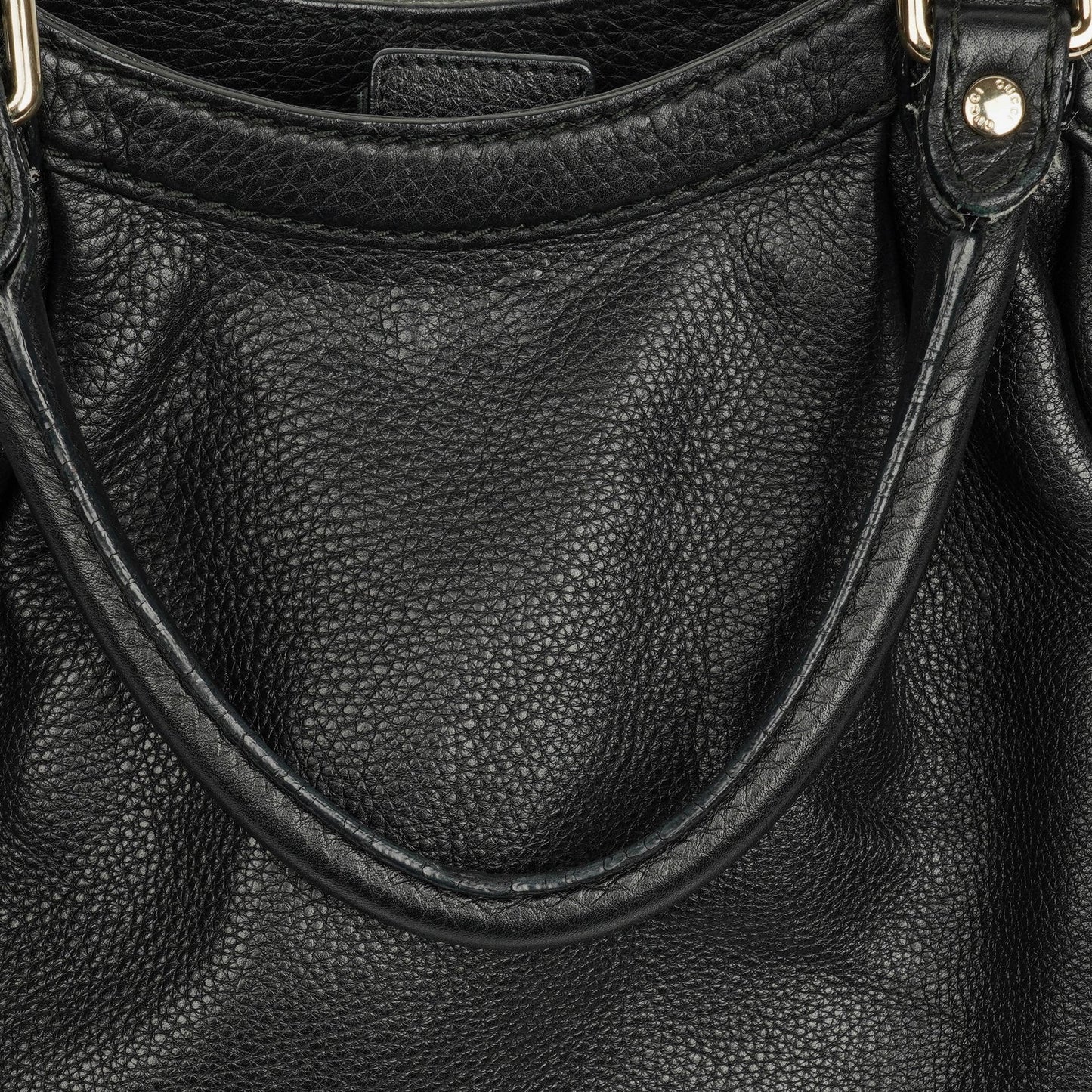 Gucci Black Leather Sukey Shoulder Hobo Bag
