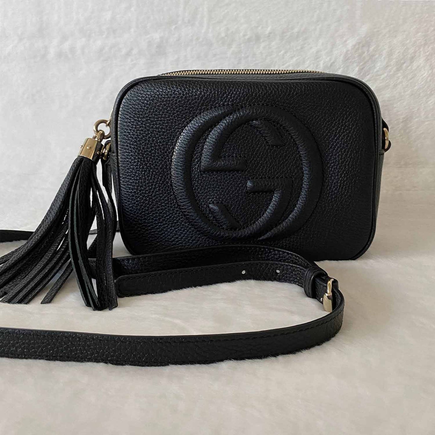 Gucci Soho Leather Canvas Shoulder Bag Style 2