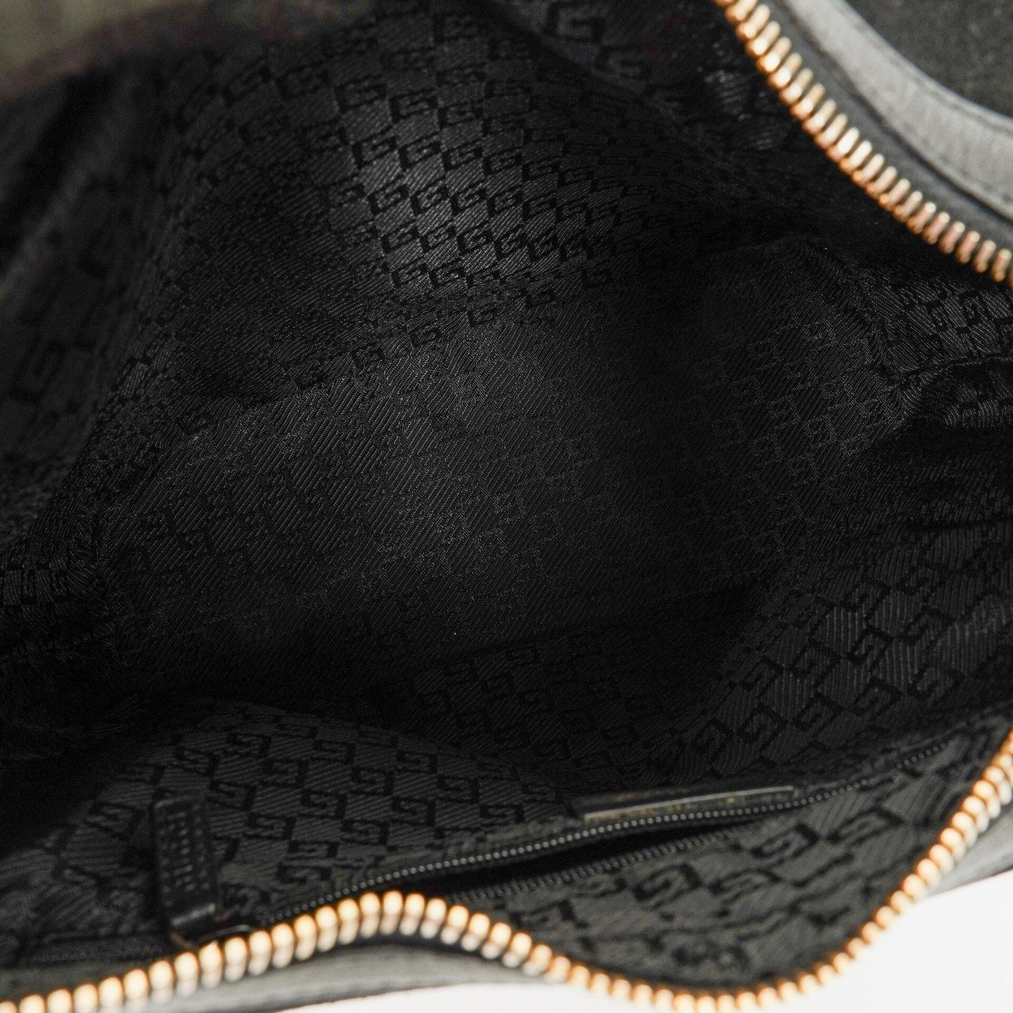 Gucci Black Suede And Leather Shoulder Hobo Bag