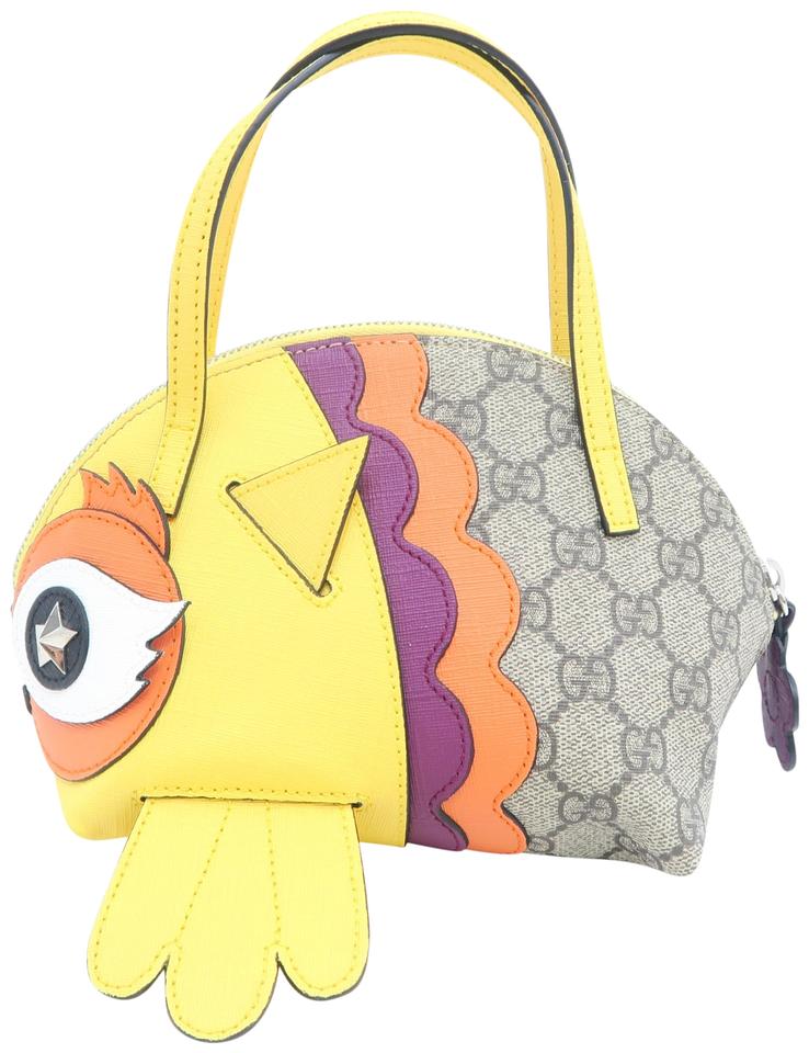Gucci GG Supreme Grey Canvas Tote Style 1