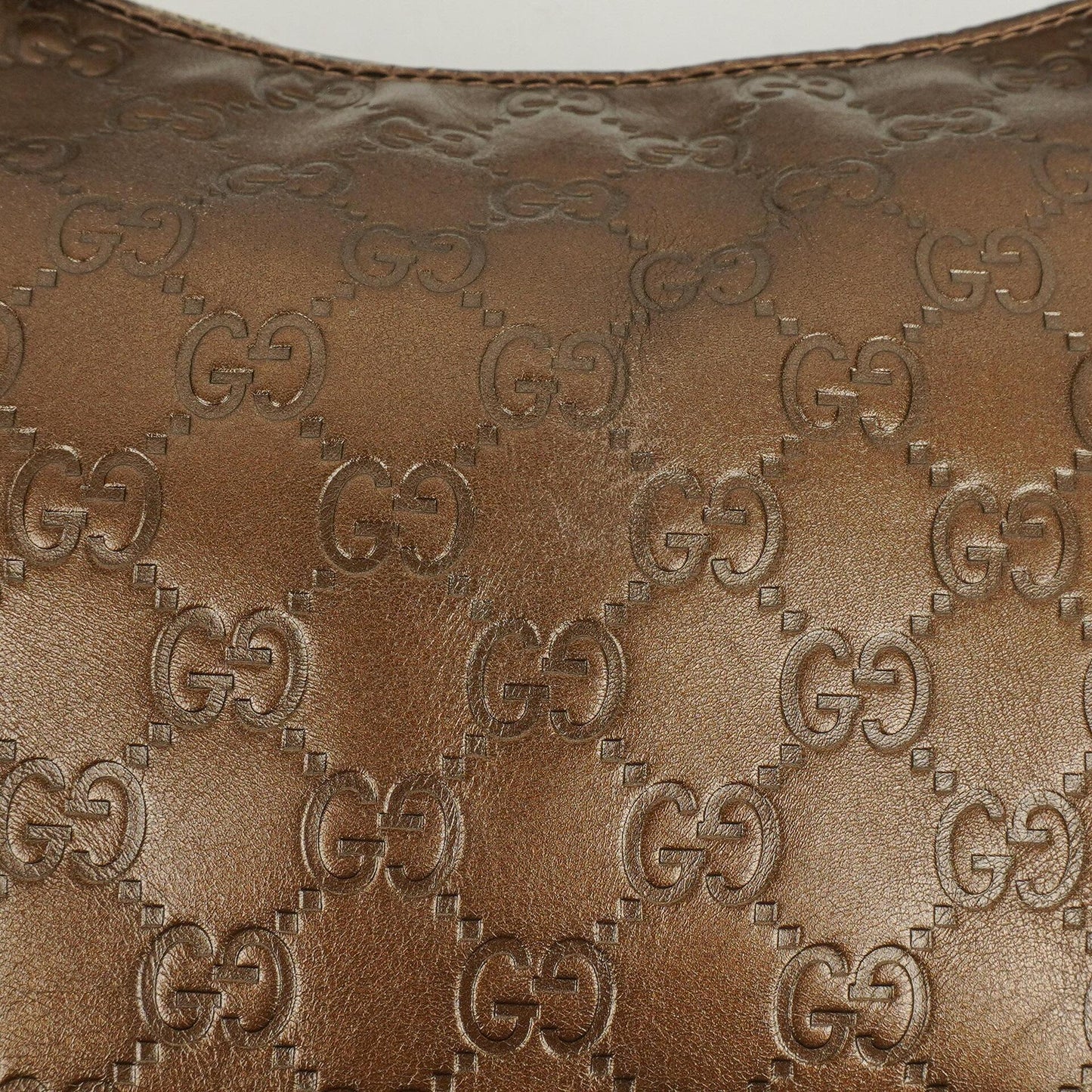 Gucci Bronze Metallic Guccissima Leather Heart-Bit Hobo Bag