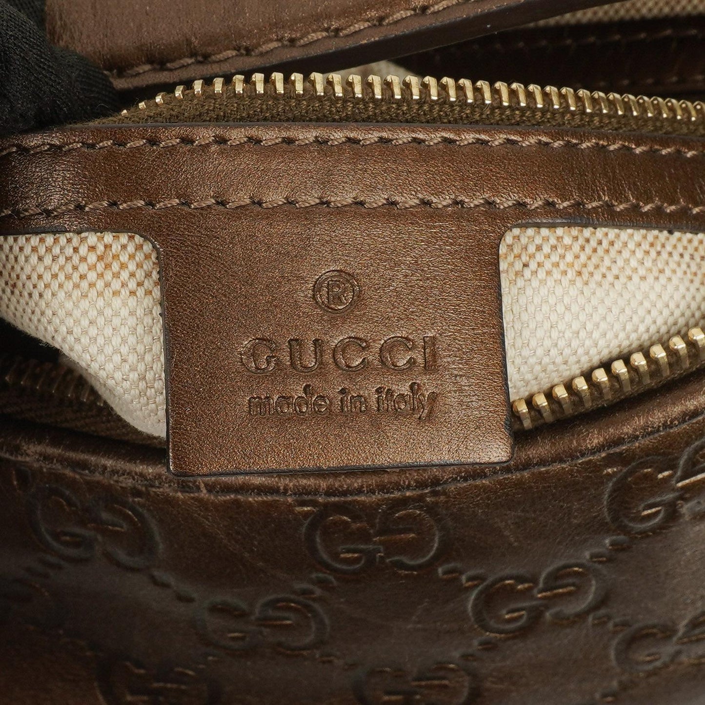 Gucci Bronze Metallic Guccissima Leather Heart-Bit Hobo Bag