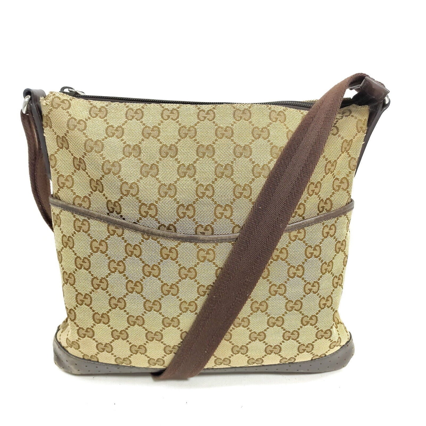 Gucci Brown Canvas Crossbody Style 2